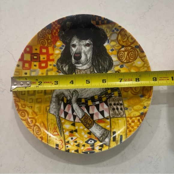 WEST ELM RACHEL KOZLOWSKI DAPPER ANIMAL DOG PLATE OPEN BOX - Picture 4 of 8